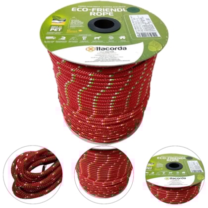 CORDA TRANÇADA ECO-FRIENDLY P.E.T VERMELHA 8MM - 01010208.003 ITACORDA CORDA TRANÇADA ECO-FRIENDLY P.E.T VERMELHA 8MM - 01010208.003 ITACORDA