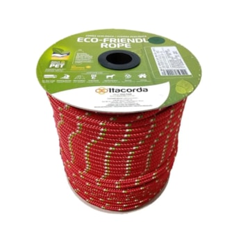 CORDA TRANÇADA ECO-FRIENDLY P.E.T VERMELHA 8MM - ITACORDA CORDA TRANÇADA ECO-FRIENDLY P.E.T VERMELHA 8MM - ITACORDA