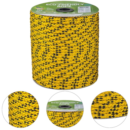 CORDA TRANÇADA PET AMARELA 10MM - 01010201012 ITACORDA CORDA TRANÇADA PET AMARELA 10MM - 01010201012 ITACORDA