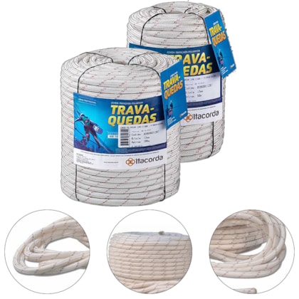 CORDA TRANÇADA POLIÉSTER VIRGEM TRAVA-QUEDAS 12MM X 100M - 02060021207 ITACORDA CORDA TRANÇADA POLIÉSTER VIRGEM TRAVA-QUEDAS 12MM X 100M - 02060021207 ITACORDA