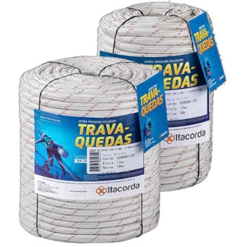 CORDA TRANÇADA POLIÉSTER VIRGEM TRAVA-QUEDAS 12MM X 100M - 02060021207 ITACORDA