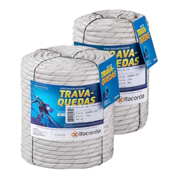 CORDA TRANÇADA POLIÉSTER VIRGEM TRAVA-QUEDAS 12MM X 50M - 02060011207 ITACORDA