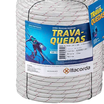 CORDA TRANÇADA POLIÉSTER VIRGEM TRAVA-QUEDAS 12MM X 50M - 02060011207 ITACORDA