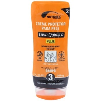 CREME PROTETOR PARA PELE LUVA QUÍMICA NUTRIEX GRUPO 3 200G CREME PROTETOR PARA PELE LUVA QUÍMICA NUTRIEX GRUPO 3 200G