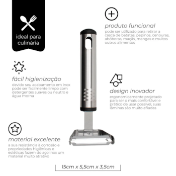 DESCASCADOR DE LEGUMES EM AÇO INOX - MIMO399 MIMOSTYLE