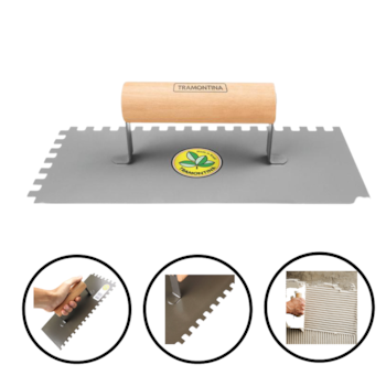 DESEMPENADEIRA LISA C/ DENTES E CABO DE MADEIRA - 77376115 TRAMONTINA DESEMPENADEIRA LISA C/ DENTES E CABO DE MADEIRA - 77376115 TRAMONTINA