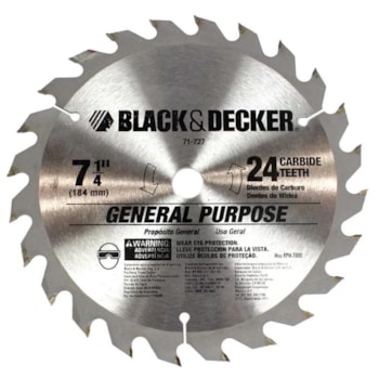 DISCO 7 1/4 POLEGADAS DE WÍDEA 24 DENTES - 71-727 BLACK + DECKER DISCO 7 1/4 POLEGADAS DE WÍDEA 24 DENTES - 71-727 BLACK + DECKER