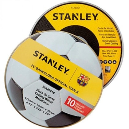 DISCO CORTE INOX 4 1/2X1.0X7/8 10 UNIDADES  - STA8061B STANLEY DISCO CORTE INOX 4 1/2X1.0X7/8 10 UNIDADES  - STA8061B STANLEY