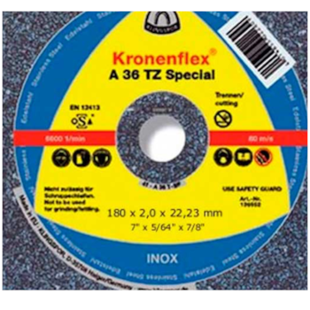 DISCO CORTE METAL/INOX A36TZ 180X2X22,23 - 000000000000136551 KLINGSPOR DISCO CORTE METAL/INOX A36TZ 180X2X22,23 - 000000000000136551 KLINGSPOR