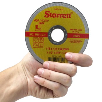 DISCO DE CORTE 115 X 1,0 X 22,2MM (4.1/2"X3/64"X7/8") - STARRETT