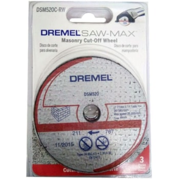 DISCO DE CORTE ALVENARIA DREMEL SAW-MAX DSM520C-RW