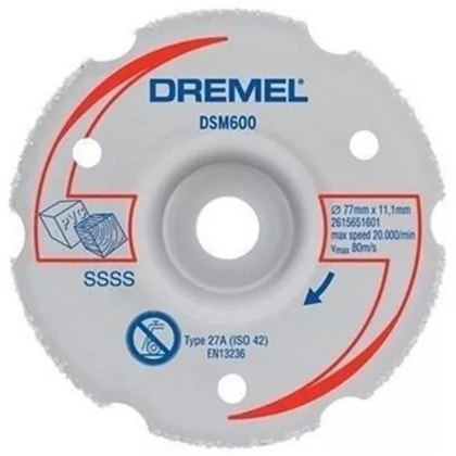 DISCO DE CORTE ALVENARIA DREMEL SAW-MAX DSM600-RW DISCO DE CORTE ALVENARIA DREMEL SAW-MAX DSM600-RW