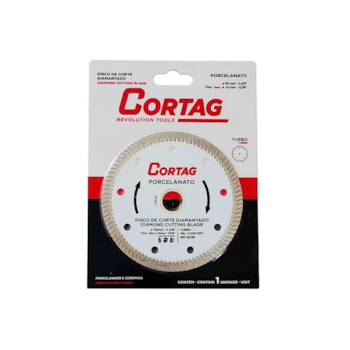 DISCO DE CORTE DIAMANTADO TURBO PORCELANATO 110MM - 60863 CORTAG