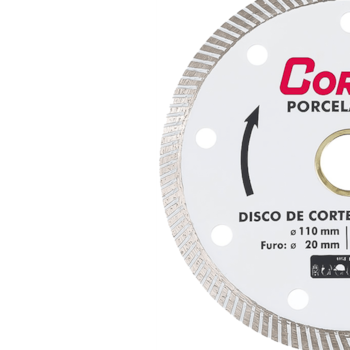DISCO DE CORTE DIAMANTADO TURBO PORCELANATO 110MM - 60863 CORTAG