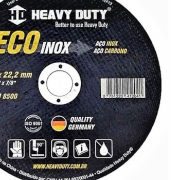 DISCO DE CORTE ECOINOX 178 X 1,6 X 22,2 - 168968 HEAVY DUTY DISCO DE CORTE ECOINOX 178 X 1,6 X 22,2 - 168968 HEAVY DUTY