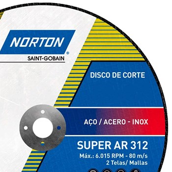 DISCO DE CORTE METAL SUPER AR312 115 X 3,0 X 22MM - 000000066252842856 NORTON