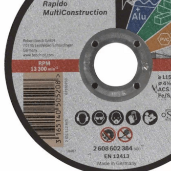 DISCO DE CORTE RÁPIDO MULTICONSTRUCTION 115 X 1MM - 2608602384 BOSCH