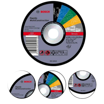 DISCO DE CORTE RÁPIDO MULTICONSTRUCTION 180 X 1,6MM - 2608602766 BOSCH DISCO DE CORTE RÁPIDO MULTICONSTRUCTION 180 X 1,6MM - 2608602766 BOSCH