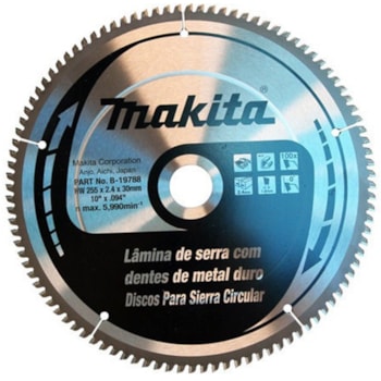 DISCO DE SERRA 10 POL 100 DENTES P/ ALUMINIO - B-19788 MAKITA