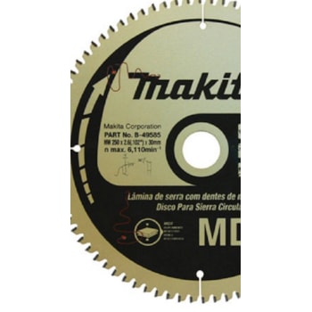 DISCO DE SERRA 250X30X80T DENTE HI-ATB B-49585- MAKITA