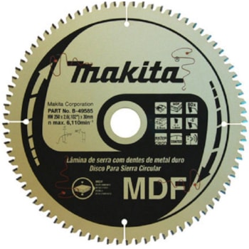 DISCO DE SERRA 250X30X80T DENTE HI-ATB B-49585- MAKITA