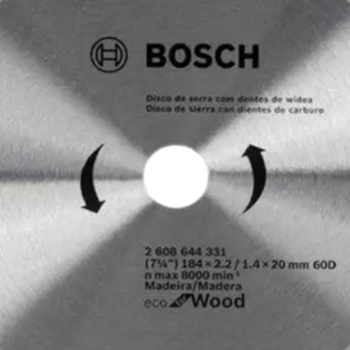 DISCO DE SERRA CIRCULAR ECOLINE D184X60T - 2608644331 BOSCH DISCO DE SERRA CIRCULAR ECOLINE D184X60T - 2608644331 BOSCH