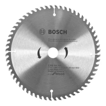 DISCO DE SERRA CIRCULAR ECOLINE D184X60T - 2608644331 BOSCH DISCO DE SERRA CIRCULAR ECOLINE D184X60T - 2608644331 BOSCH