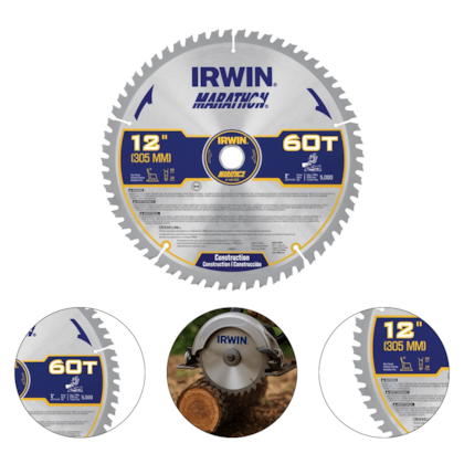 DISCO DE SERRA ESQUADRIA 12" 305MM 60 DENTES MARATHON PARA MADEIRAS VARIADAS - IRWIN