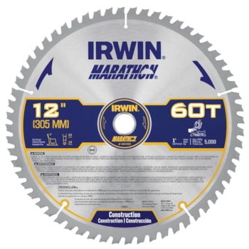 DISCO DE SERRA ESQUADRIA 12" 305MM 60 DENTES MARATHON PARA MADEIRAS VARIADAS - IRWIN