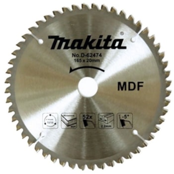 DISCO DE SERRA P/ MDF 165MM X 20MM X 52T - D-62474 MAKITA DISCO DE SERRA P/ MDF 165MM X 20MM X 52T - D-62474 MAKITA
