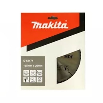 DISCO DE SERRA P/ MDF 165MM X 20MM X 52T - D-62474 MAKITA