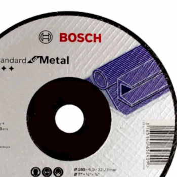 DISCO DESBASTE PARA METAL 7" 180MM X 6.0 MM STANDART - BOSCH DISCO DESBASTE PARA METAL 7" 180MM X 6.0 MM STANDART - BOSCH