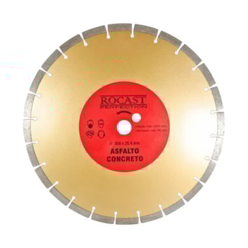 DISCO DIAMANTADO PARA ASFALTO E CONCRETO 350 MM - ROCAST 34,0011 DISCO DIAMANTADO PARA ASFALTO E CONCRETO 350 MM - ROCAST 34,0011