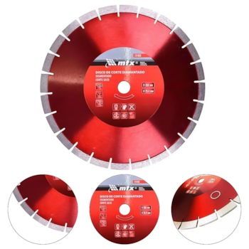 DISCO DIAMANTADO SEGMENTADO 14" 350MM X 25,4MM PARA ASFALTO E CONCRETO STANDARD - 731659 MTX