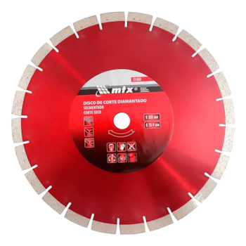 DISCO DIAMANTADO SEGMENTADO 14" 350MM X 25,4MM PARA ASFALTO E CONCRETO STANDARD - 731659 MTX
