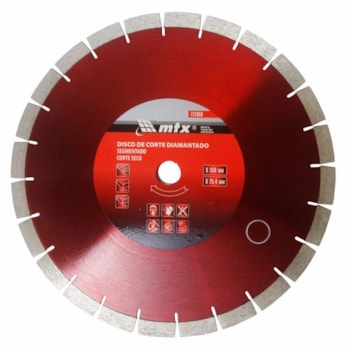 DISCO DIAMANTADO SEGMENTADO 14" 350MM X 25,4MM PARA ASFALTO E CONCRETO STANDARD - 731659 MTX