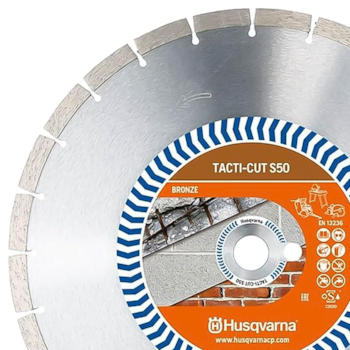 DISCO DIAMANTADO SEGMENTADO PARA ASFALTO E CONCRETO TACTI-CUT S50H 14" 350MM X 25,4MM - 582705510 HUSQVARNA