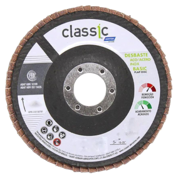 DISCO FLAP FIBRA CLASSIC BASIC R201 4.1/2" 115X22.23MM G80 - 000000078072707800 NORTON DISCO FLAP FIBRA CLASSIC BASIC R201 4.1/2" 115X22.23MM G80 - 000000078072707800 NORTON