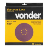 DISCO LIXA C/ COSTADO EM PLUMA G60 P/ LIXAD LPV600/LPV1000 - 1258225060 VONDER DISCO LIXA C/ COSTADO EM PLUMA G60 P/ LIXAD LPV600/LPV1000 - 1258225060 VONDER