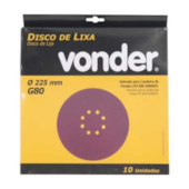 DISCO LIXA C/ COSTADO EM PLUMA G80 P/ LIXAD LPV600/LPV1000 - 1258225080 VONDER