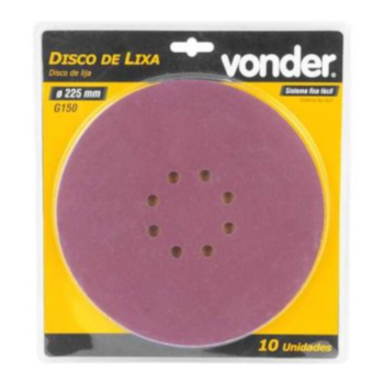 DISCO LIXA COM COSTADO EM PLUMA G150 P/ LIXAD LPV600/LPV1000 - 1258225150 VONDER