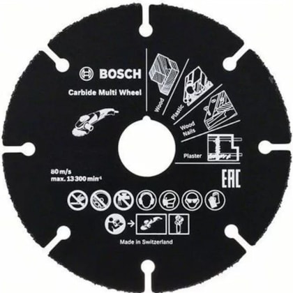 DISCO PARA ESMERILHADEIRA CORTE EM MADEIRA 5"- BOSCH