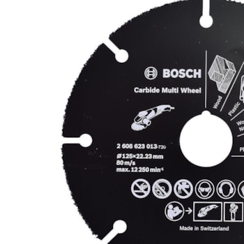 DISCO PARA ESMERILHADEIRA CORTE EM MADEIRA 5"- BOSCH DISCO PARA ESMERILHADEIRA CORTE EM MADEIRA 5"- BOSCH