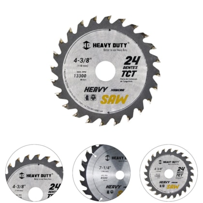DISCO SERRA VIDEA 4.3/8 X 24 DENTES - 168975 HEAVY DUTY DISCO SERRA VIDEA 4.3/8 X 24 DENTES - 168975 HEAVY DUTY