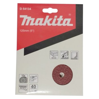 DISCOS DE LIXA 125MM GRAO 40 C/10 D-54134 MAKITA