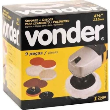 Discos P/ Polir 4-12  + Suporte Plastico - 1240412000 Vonder