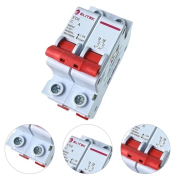 DISJUNTOR BIFASICO BIPOLAR 16A CURVA C ED62C16A - 1679 ELITEK DISJUNTOR BIFASICO BIPOLAR 16A CURVA C ED62C16A - 1679 ELITEK
