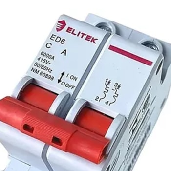 DISJUNTOR BIFASICO BIPOLAR 16A CURVA C ED62C16A - 1679 ELITEK DISJUNTOR BIFASICO BIPOLAR 16A CURVA C ED62C16A - 1679 ELITEK
