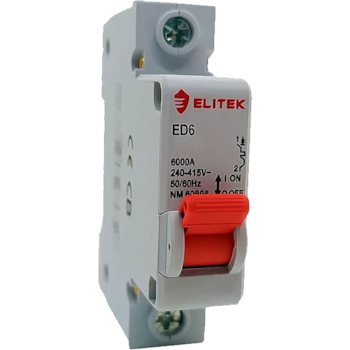 DISJUNTOR MONOFASICO UNIPOLAR 50A CURVA C ED61C50A - 1673 ELITEK DISJUNTOR MONOFASICO UNIPOLAR 50A CURVA C ED61C50A - 1673 ELITEK