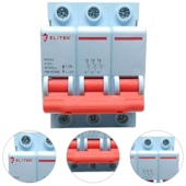 DISJUNTOR TRIFASICO TRIPOLAR 100A CURVA C ED103C100A - 1034 ELITEK DISJUNTOR TRIFASICO TRIPOLAR 100A CURVA C ED103C100A - 1034 ELITEK